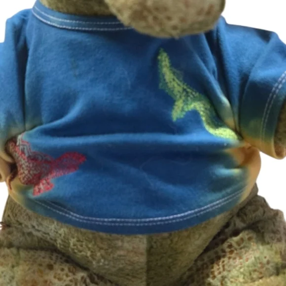 Build-A-Bear Green Dinosaur with Blue Tee - Picture 2 of 5